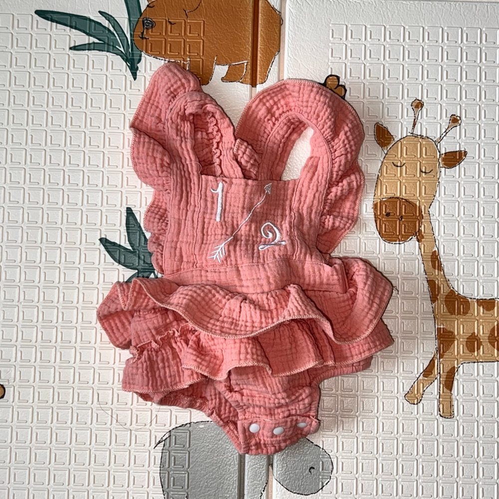 Charming Pink Ruffled Diaper Cover